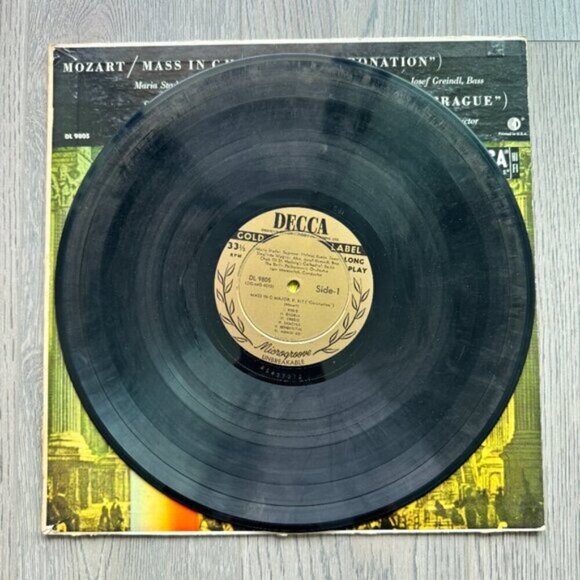 Vintage 50s Mozart Vinyl Record "Mass in C Major K.317" & "Symphony No.38 K.504" - Picture 3 of 6